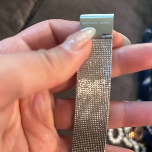 michael kors mk3367 darci silver mesh s/steel crystal pave ladies classic watch - Picture 5 of 6